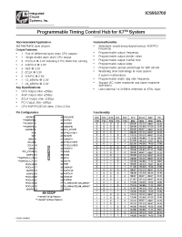 Datasheet ICS952702YFLF-T manufacturer ICST