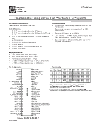 Datasheet ICS954201YFLNT manufacturer ICST