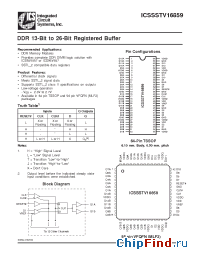 Datasheet ICSSSTV16859G-T manufacturer ICST