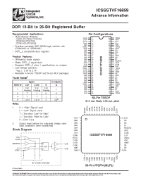 Datasheet ICSSSTVF16859YK manufacturer ICST