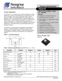 Datasheet PE4270-EK manufacturer ICST