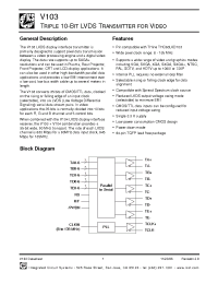 Datasheet V103 manufacturer ICST