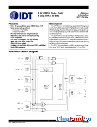Datasheet 71T016SA manufacturer IDT
