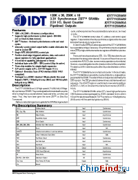 Datasheet 71V2556SA manufacturer IDT