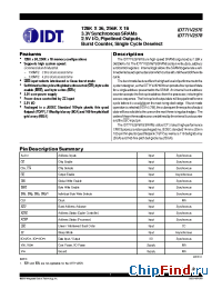 Datasheet 71V2576 manufacturer IDT