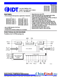 Datasheet 72V15160 manufacturer IDT