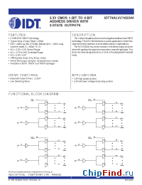 Datasheet 74ALVC162344 manufacturer IDT