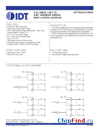 Datasheet 74ALVC16344 manufacturer IDT