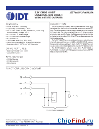 Datasheet 74ALVCF162835A производства IDT