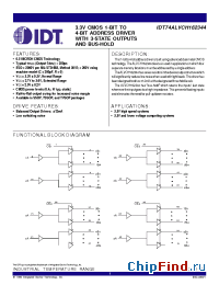 Datasheet 74ALVCH162344PA manufacturer IDT