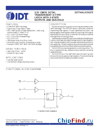 Datasheet 74ALVCH373 manufacturer IDT