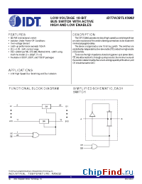 Datasheet 74CBTLV3862 manufacturer IDT