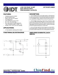 Datasheet 74CBTLV6800 manufacturer IDT