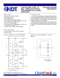 Datasheet 74CBTLVR16292 manufacturer IDT