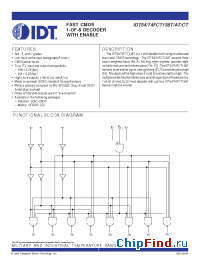 Datasheet 74FCT138T manufacturer IDT