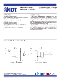 Datasheet 74FCT162374T manufacturer IDT