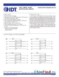 Datasheet 74FCT16244T manufacturer IDT