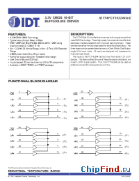 Datasheet 74FCT163244 производства IDT