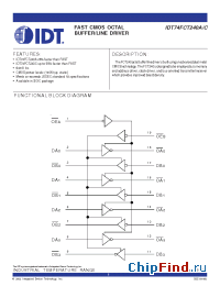Datasheet 74FCT240 manufacturer IDT