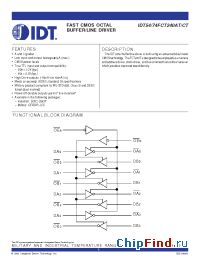Datasheet 74FCT240T manufacturer IDT