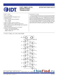 Datasheet 74FCT245T manufacturer IDT