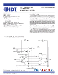 Datasheet 74FCT2652T manufacturer IDT