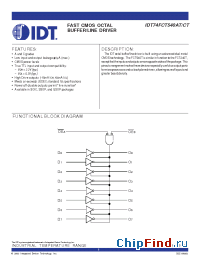 Datasheet 74FCT540T manufacturer IDT
