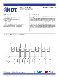 Datasheet 74FCT841T manufacturer IDT