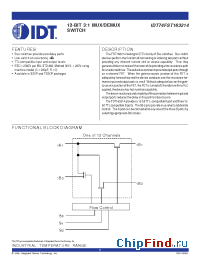 Datasheet 74FST163214 manufacturer IDT