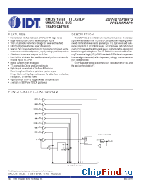 Datasheet 74GTLP16612 manufacturer IDT