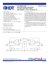 Datasheet 74LVC112A manufacturer IDT