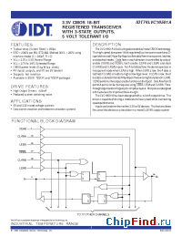 Datasheet 74LVC16501A manufacturer IDT