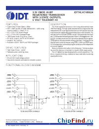 Datasheet 74LVC16952A manufacturer IDT