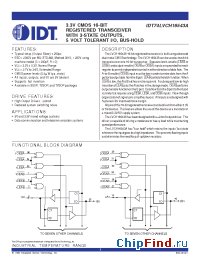 Datasheet 74LVCH16543A производства IDT