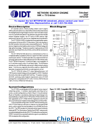 Datasheet 75P52100S66BSI manufacturer IDT