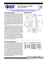 Datasheet 75P52100S83BSI производства IDT