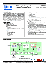 Datasheet 79RC32365 производства IDT