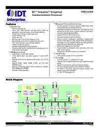 Datasheet 79RC32K438200BB manufacturer IDT