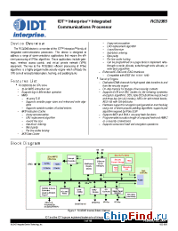 Datasheet 79RC32T365-150BC8 manufacturer IDT