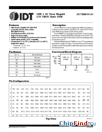 Datasheet 7MMV4101S12BG manufacturer IDT