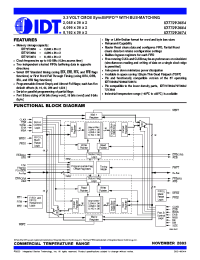 Datasheet DT72V3654L15PF manufacturer IDT