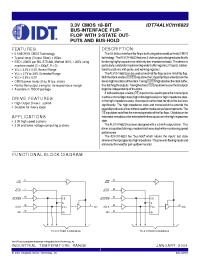 Datasheet IDT40ALVCH16823PA manufacturer IDT