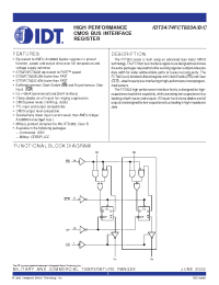 Datasheet IDT54823ADSOB manufacturer IDT