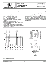 Datasheet IDT54FCT138 manufacturer IDT