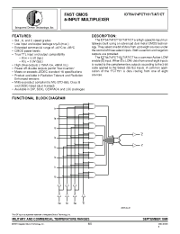 Datasheet IDT54FCT151ATE manufacturer IDT