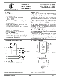 Datasheet IDT54FCT157ATD manufacturer IDT