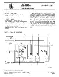 Datasheet IDT54FCT161AT manufacturer IDT