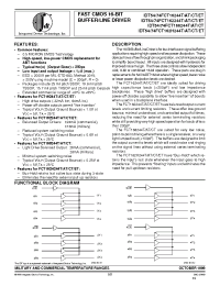 Datasheet IDT54FCT162244TPAB manufacturer IDT