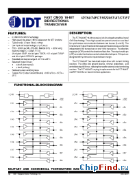 Datasheet IDT54FCT162245 manufacturer IDT