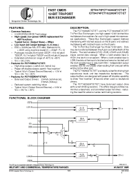 Datasheet IDT54FCT162260CTPA производства IDT